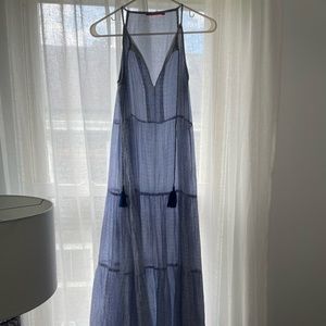 Oliphant Blue & White Maxi Dress - Size M